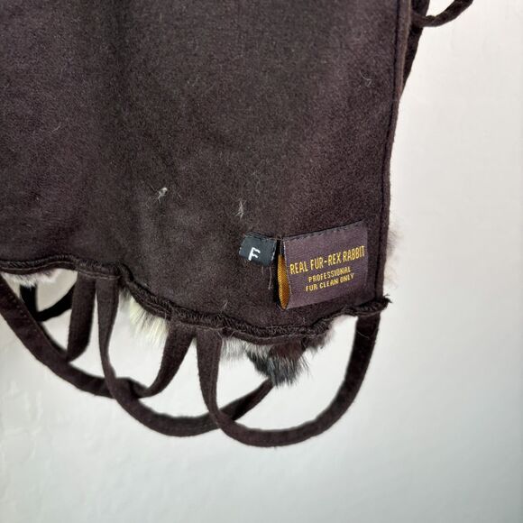 Vintage Rex Rabbit Brown Cashmere Shawl Sweater - Picture 5 of 5